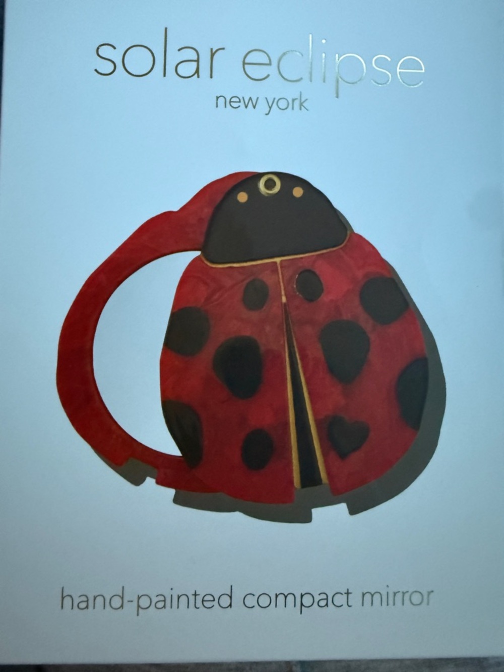 Solar Eclipse hand painted compact mirror